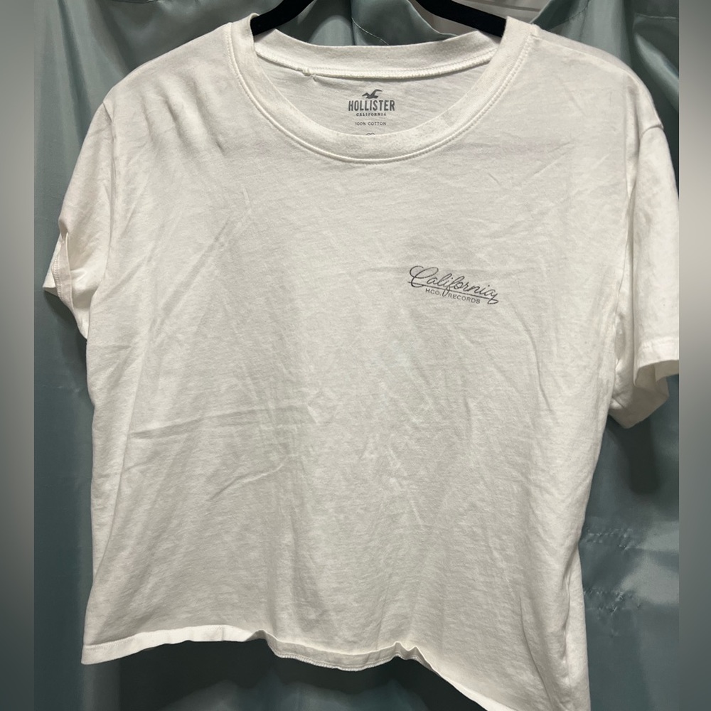 Hollister white music tee